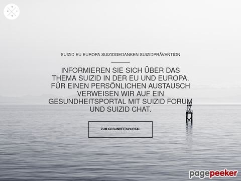 Suizid EU Europa Suizidprävention Selbstmord
